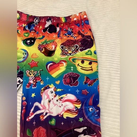 Women’s Plus Size Graphic Print Pants Wide Leg Y2K Aesthetic Vibrant 🦄💖 - Picture 2 of 10